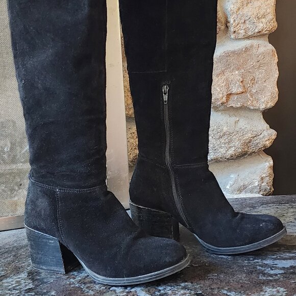 Steve Madden Orabela Black Suede Leather Over the Knee Boot Size 8.5M - Picture 12 of 16